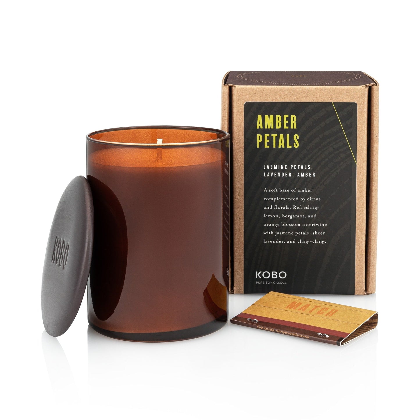 KOBO Amber Petals Woodblock Candle (15 oz) #10084756