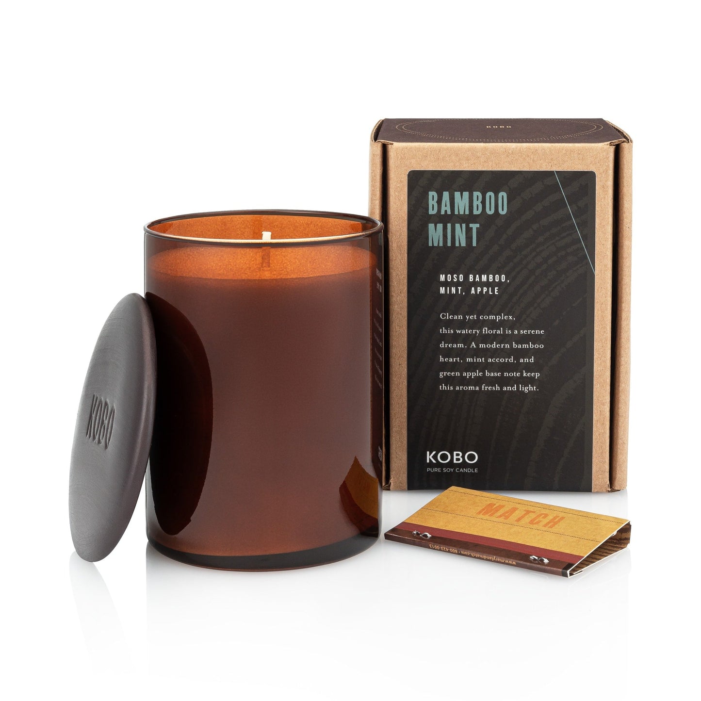 KOBO Bamboo Mint Woodblock Candle (15 oz) #10084754