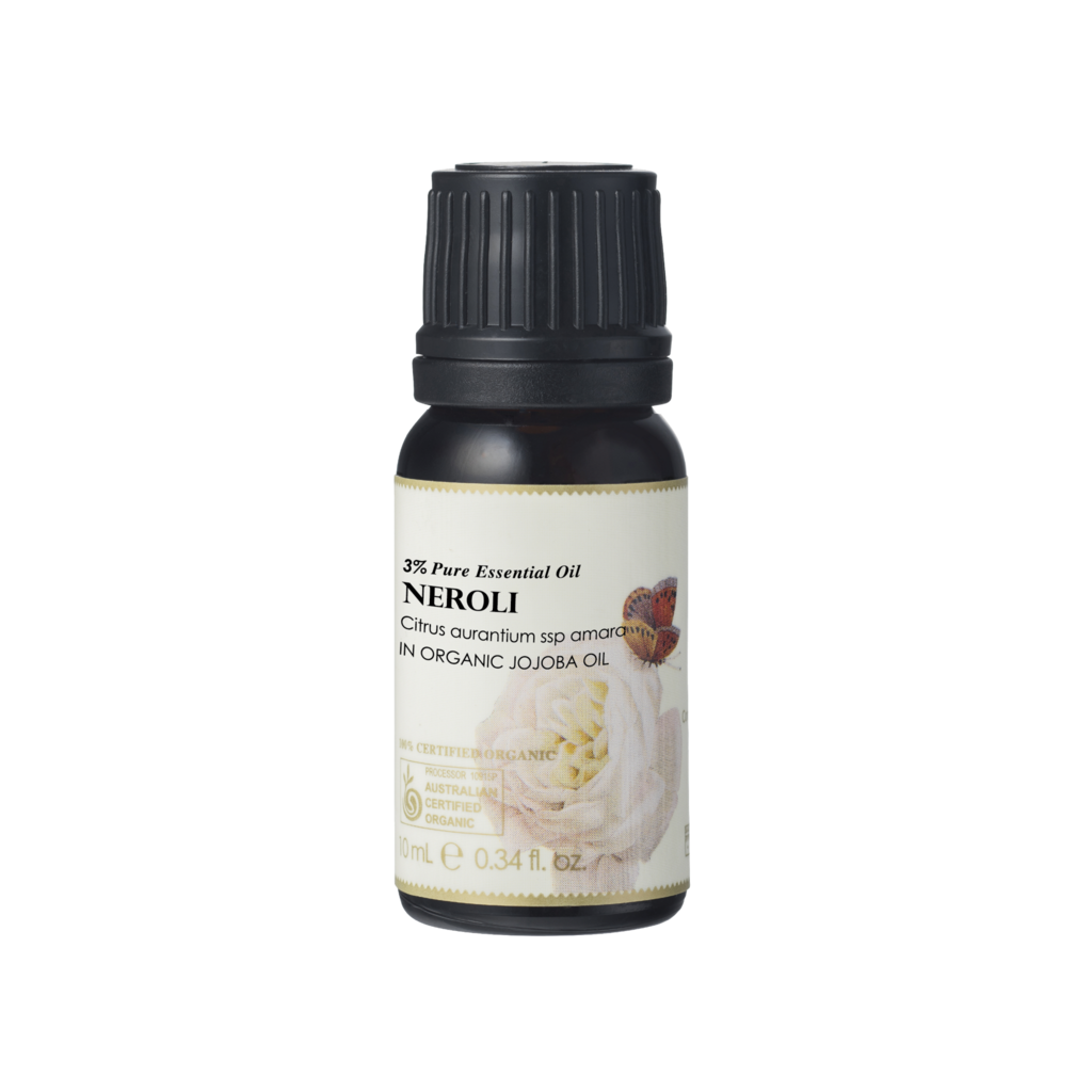 Ausganica 100% Certified Organic Essential Oil Dilution Neroli 3% in Jojoba 10ml
