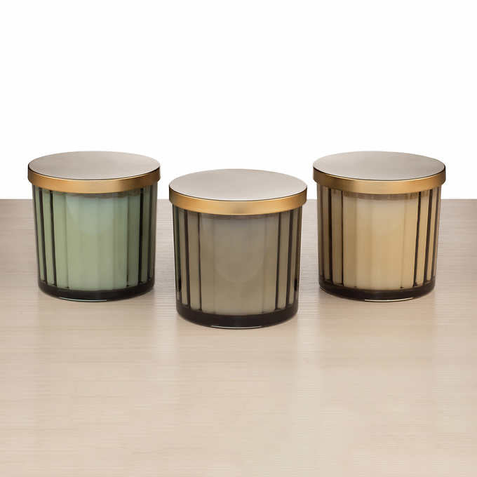 Bellevue Luxury Plunge Candles, 14oz, 3-pack