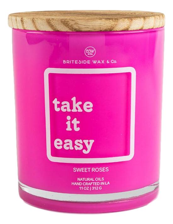 Briteside Wax Inspirational Natural Oils Collection Glass Jar Candles - Various Scents - Aura In Pink Inc.