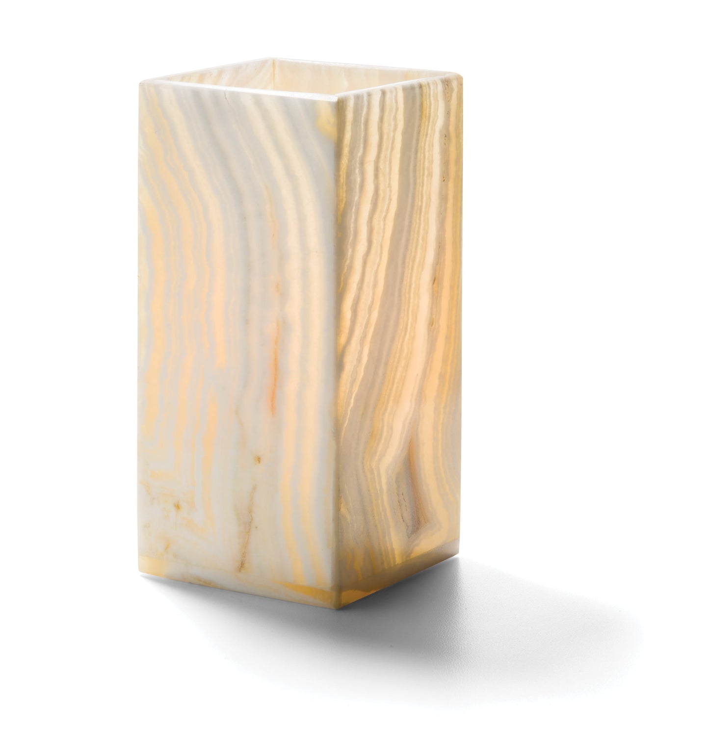 Hollowick Luxor Square Solid Alabaster Candle Holders