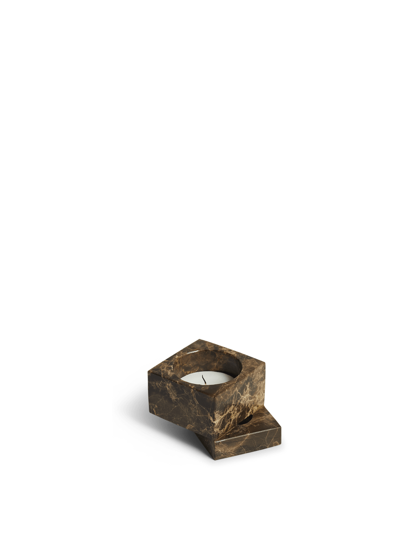 Jeu-De-Des-Candle-Holder-brown-Marble-Woud-brand
