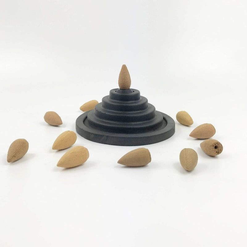 Triqi Organi Charcoal Grey Incense Holder