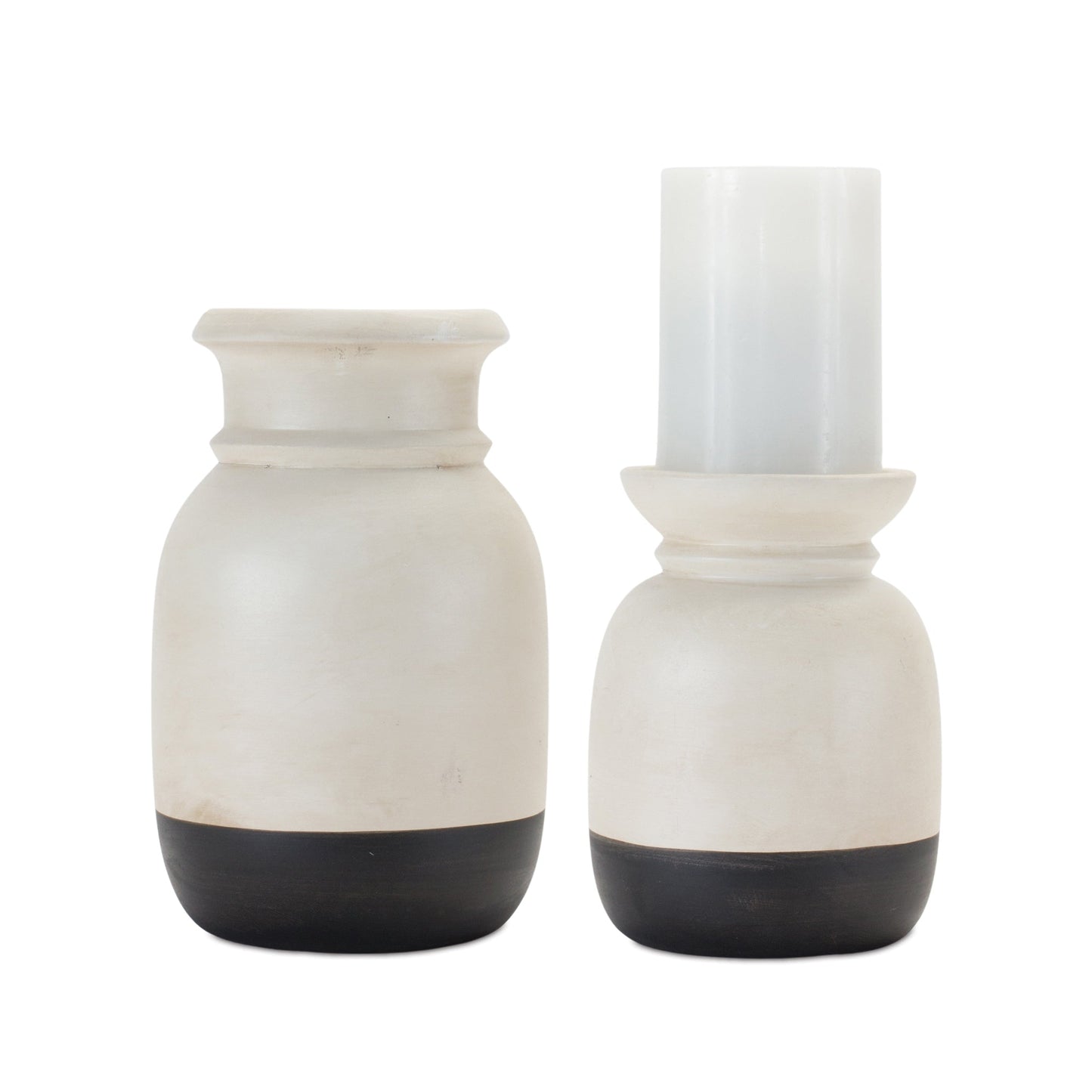 Dual-Tone Ceramic Candle Holder, Set of 2 - Pier 1