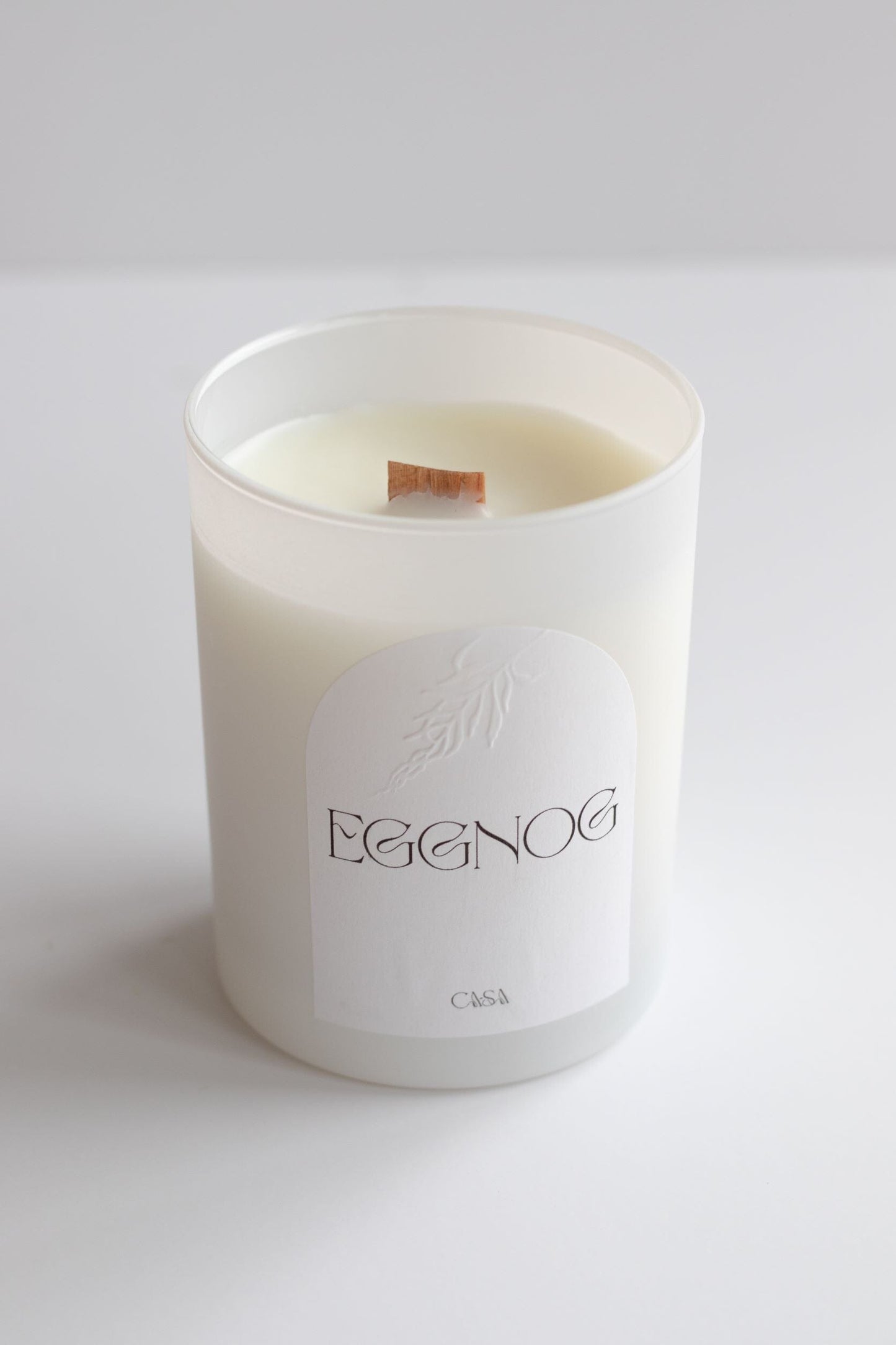 Fall + Winter Glass Tumbler Candle Candles Casa Sanctum Eggnog