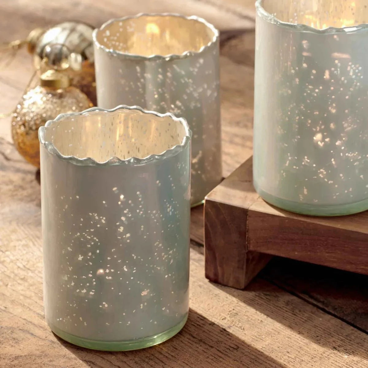 Zermatt™ Glass Candleholder, Set of 4