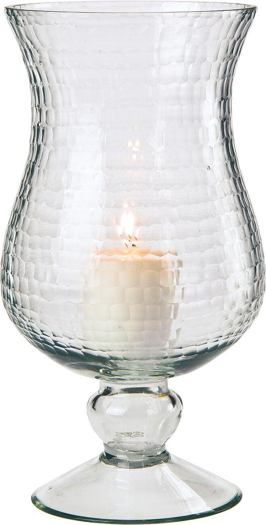 Large Clear Glass Hurricane Candle Holder