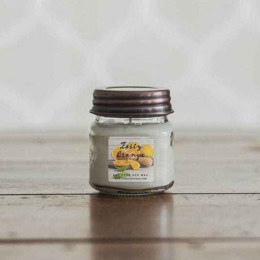 Zesty Orange 8oz Mason Pure Soy Candle