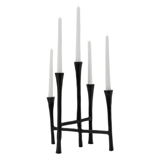 Sagebrook Home Iron Metal 5-Candlestick Stand - lily & onyx