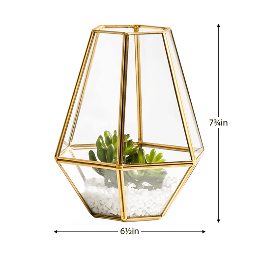 Oro Hexagon Glass Hurricane