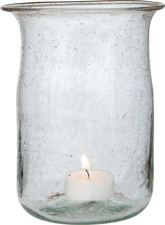 Clear Tidal Recycled Glass Tall Vase