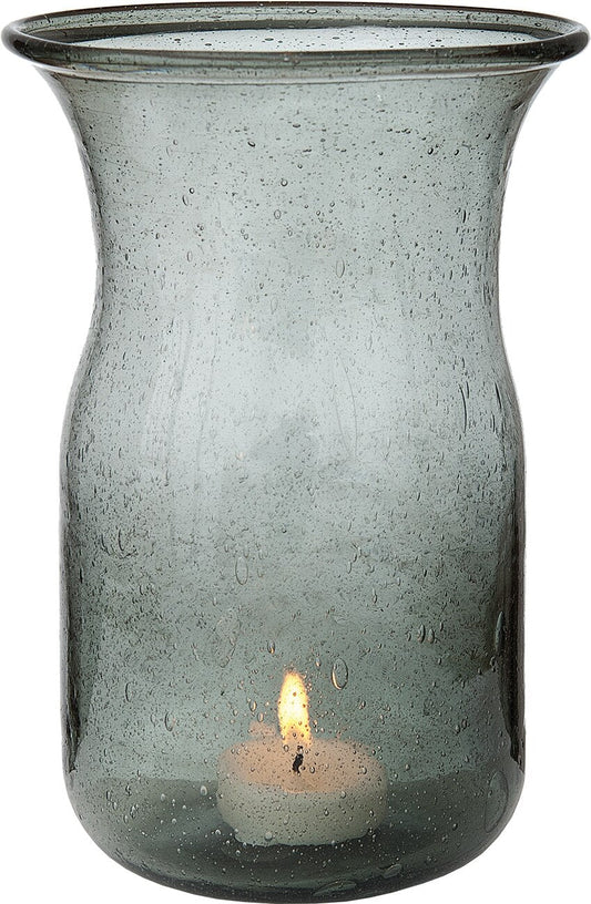 Charcoal Grey Tidal Recycled Glass Tall Vase