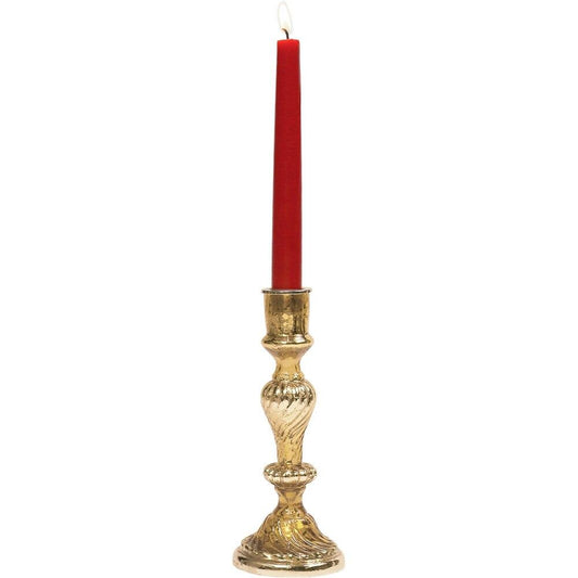 Gold Grace Mercury Glass Swirled Candlestick