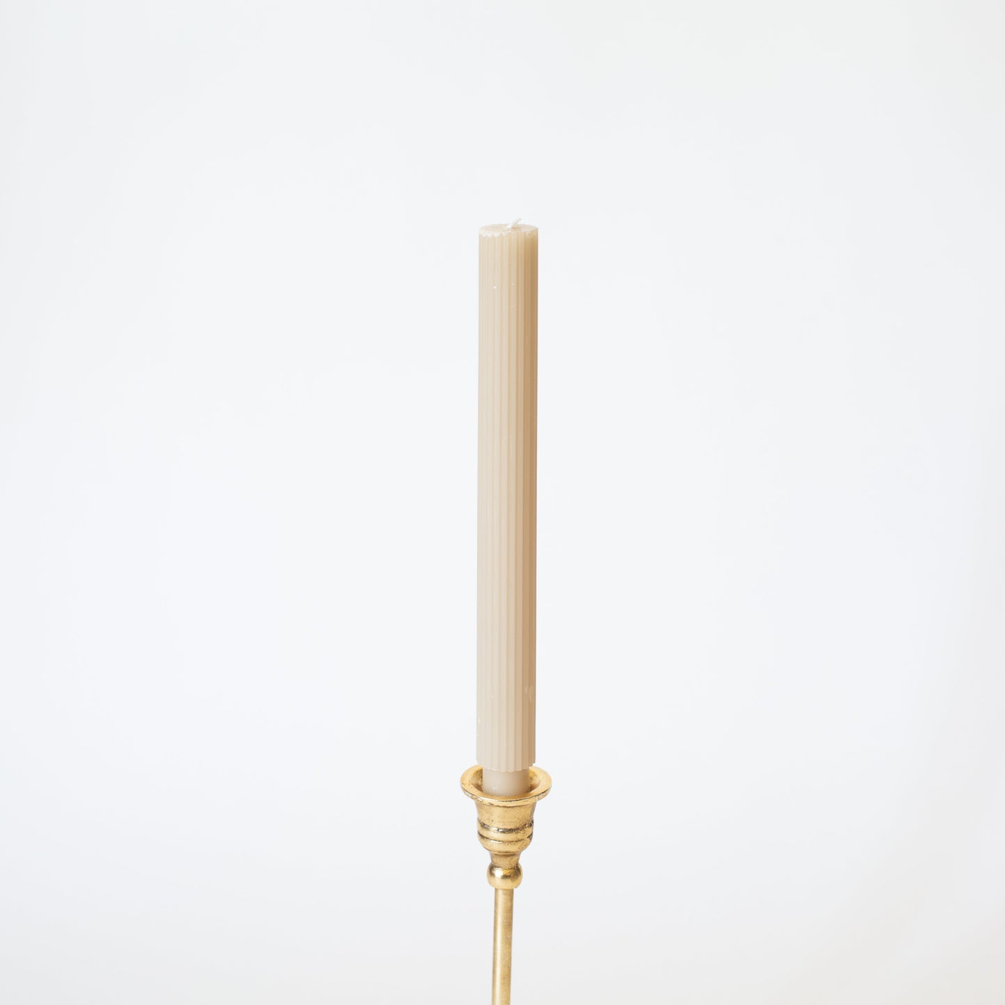Parchment Ribbed Taper Candle Set
