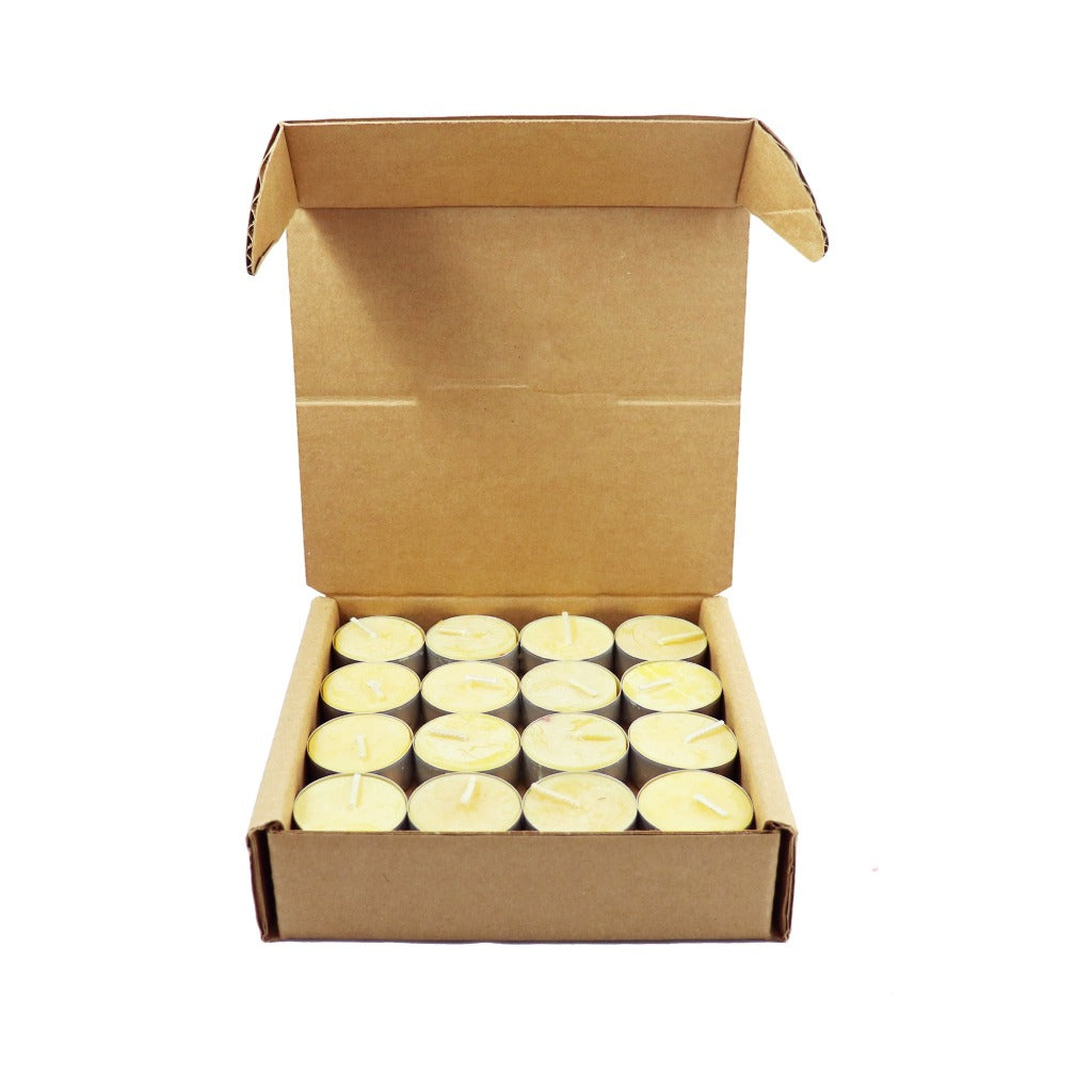 Bulk Beeswax Tea Light Candles - 32 Tea Light Candles