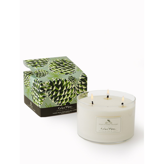 Soap & Paper Factory Roland Pine Three-Wick Soy Candle (18 oz) #10084215