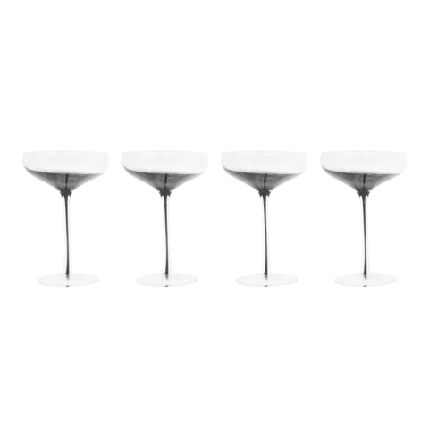 Hotel Collection Smoke Stem Coupe Glasses