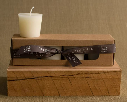 CREAM VOTIVES SET OF FOUR