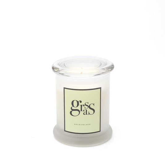 Grass Frosted Jar Candle