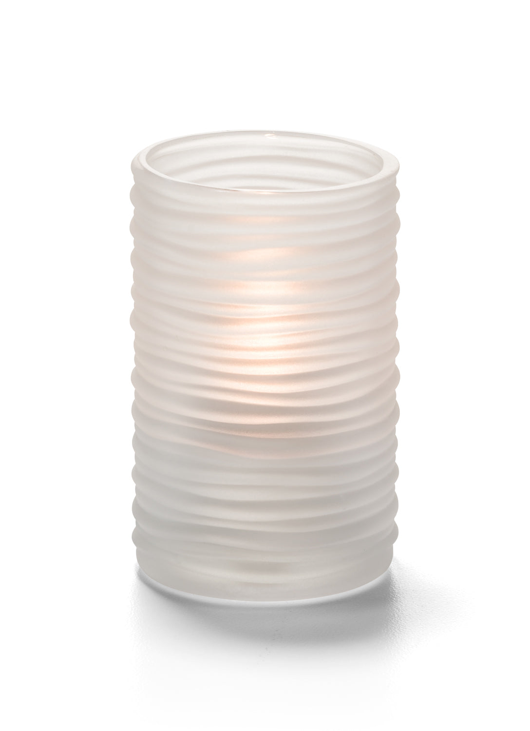 Hollowick Satin Crystal Typhoon Cylinder Spun Glass Candle Holders