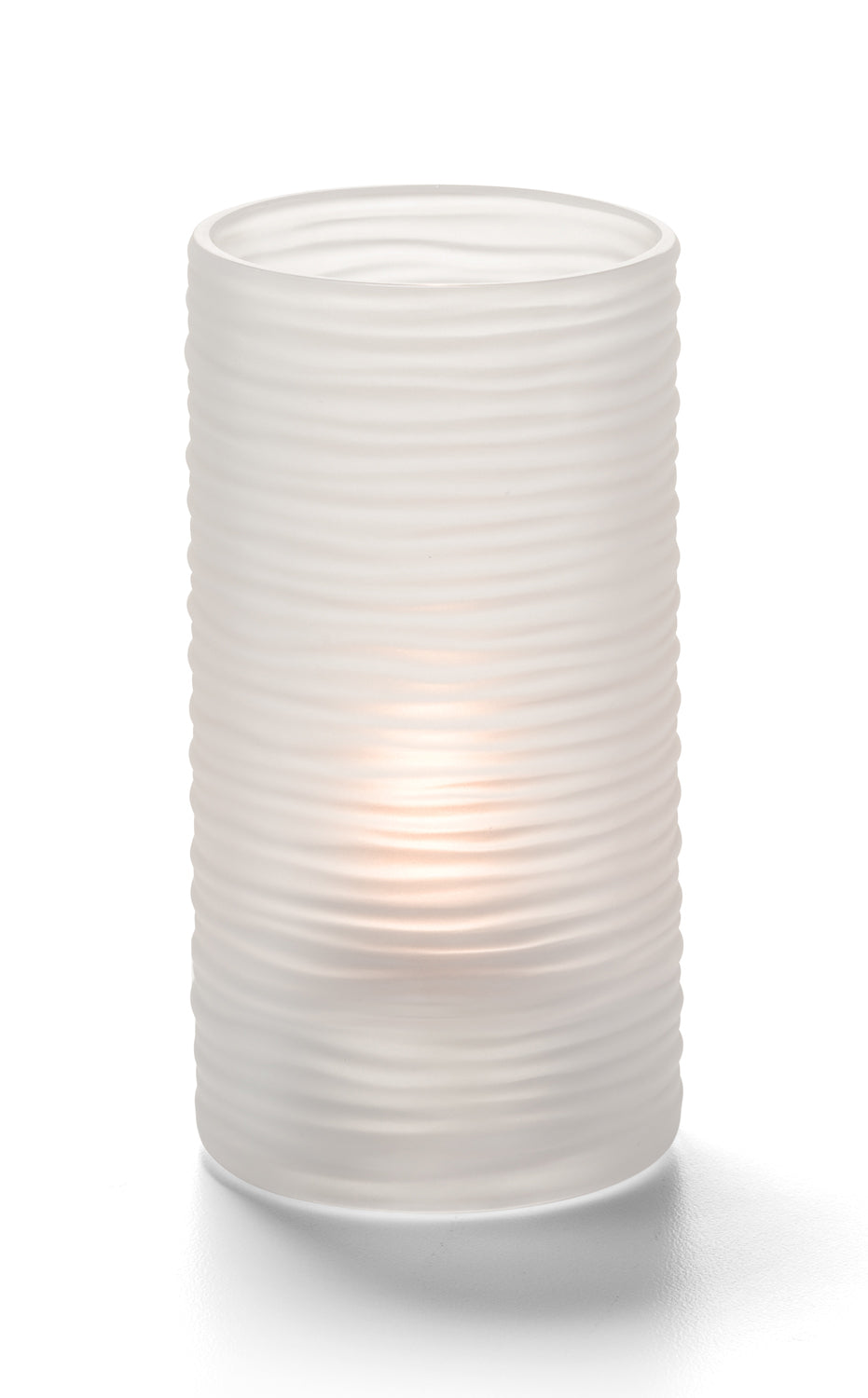 Hollowick Satin Crystal Typhoon Cylinder Spun Glass Candle Holders