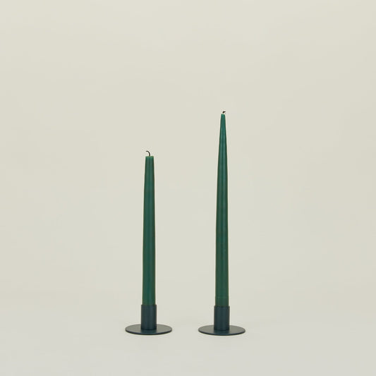 Essential Metal Candle Holders, Set of 2 - Peacock