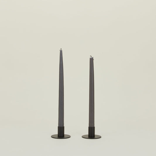 Essential Metal Candle Holders, Set of 2 - Black