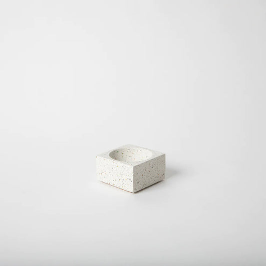 Terrazzo Square Incense Holder - White