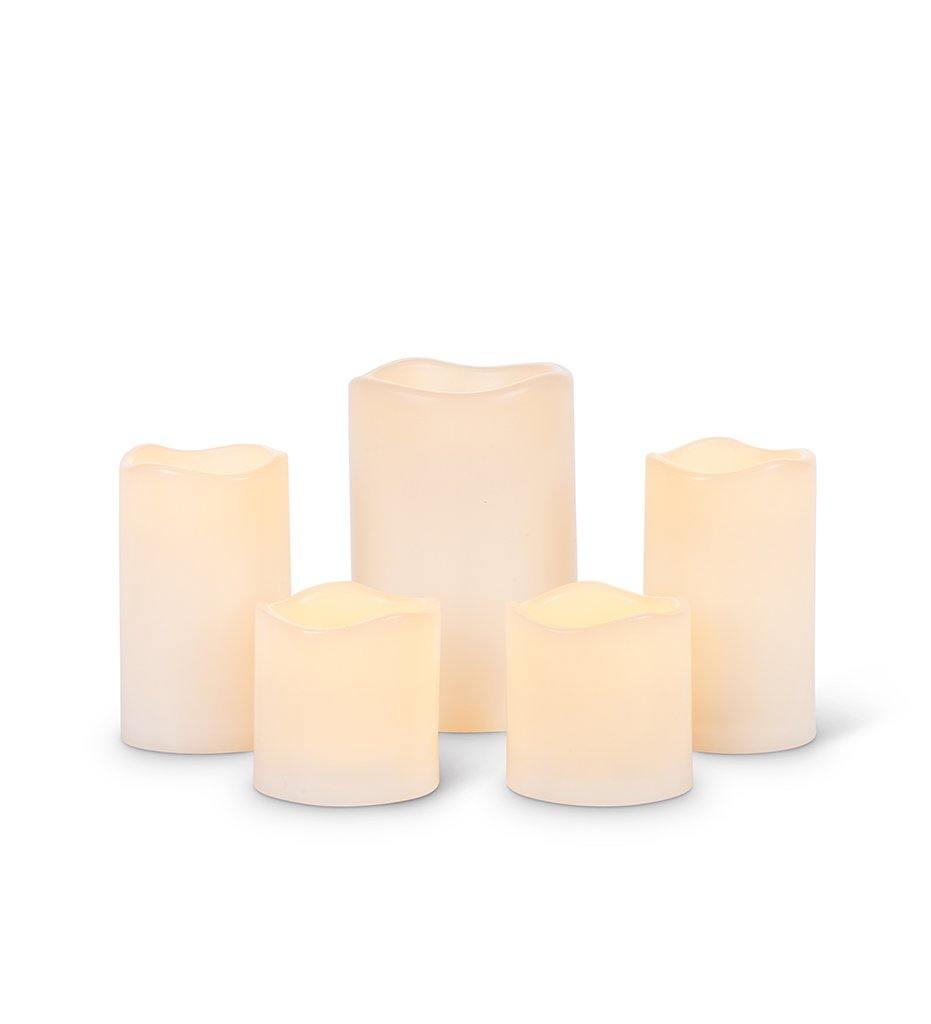 Outdoor LED Bisque Candles (Set of 5)