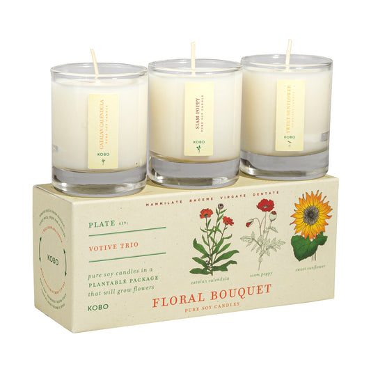 KOBO Votive Trio - Floral Bouquet (3 x 2.3 oz) #10087014