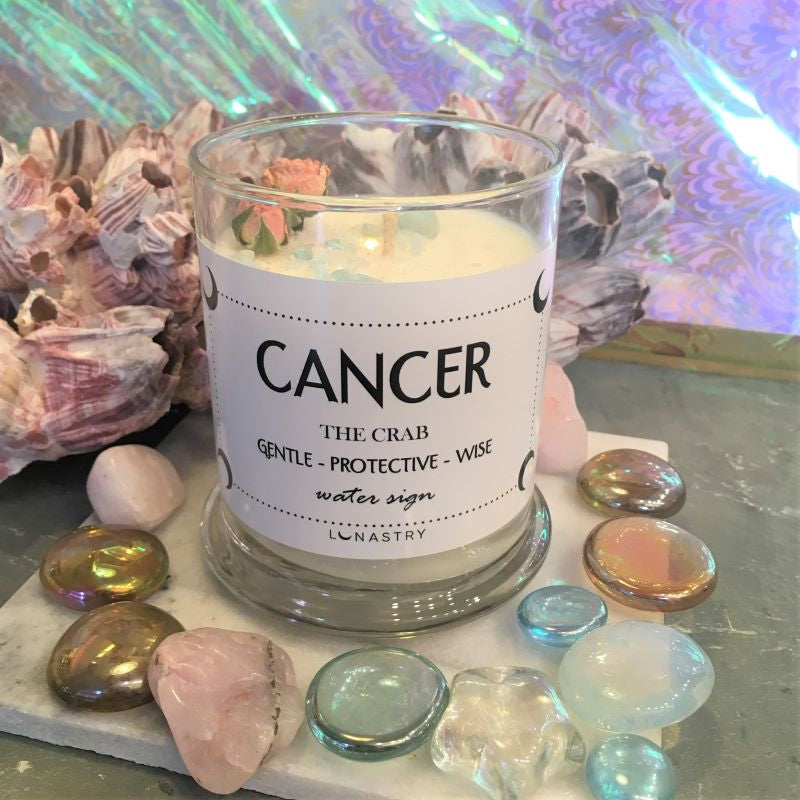 Lunastry Zodiac Soy Wax Crystal Candle 11oz