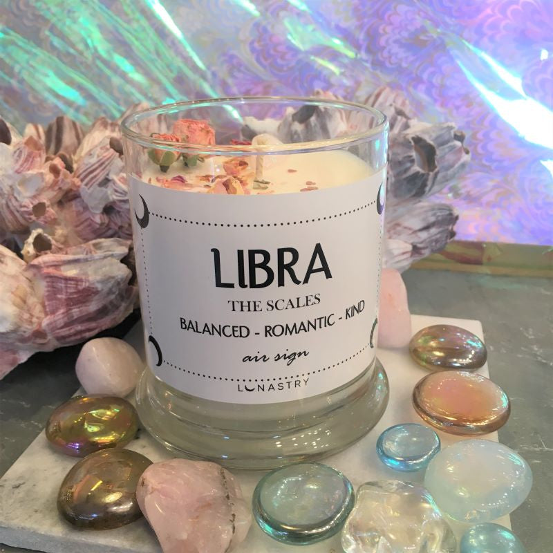 Lunastry Zodiac Soy Wax Crystal Candle 11oz