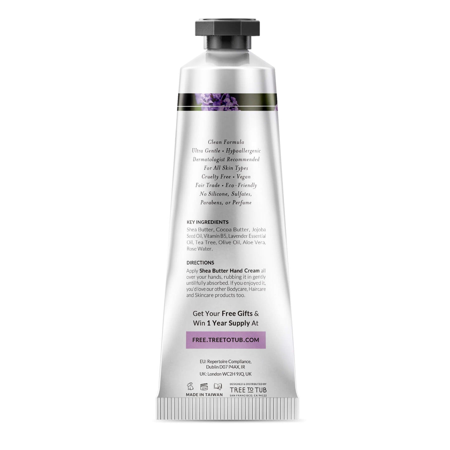 Non-Greasy Lavender Hand Cream with Shea & Cocoa Butter