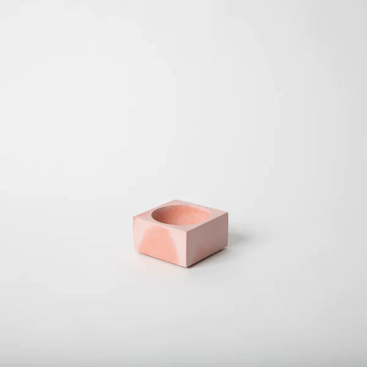 Marbled Square Incense Holder - Pink & Coral