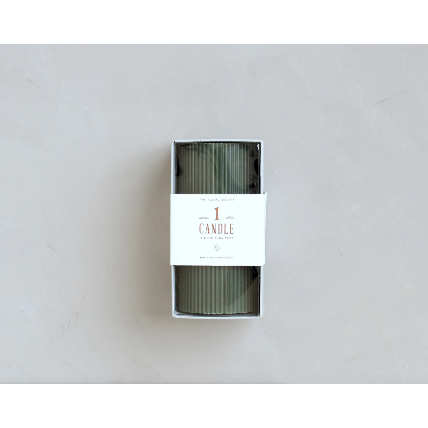 Fancy Pillar Candle | Moss