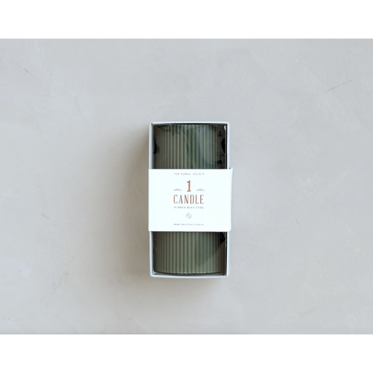 Fancy Pillar Candle | Moss