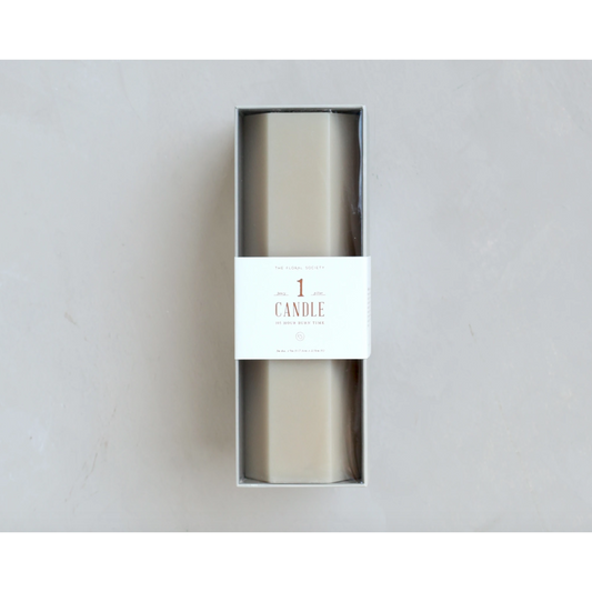 Fancy Hexagon Candle | Parchment