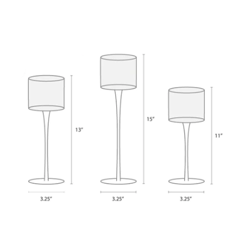 Glass Cylinder Stem Votives