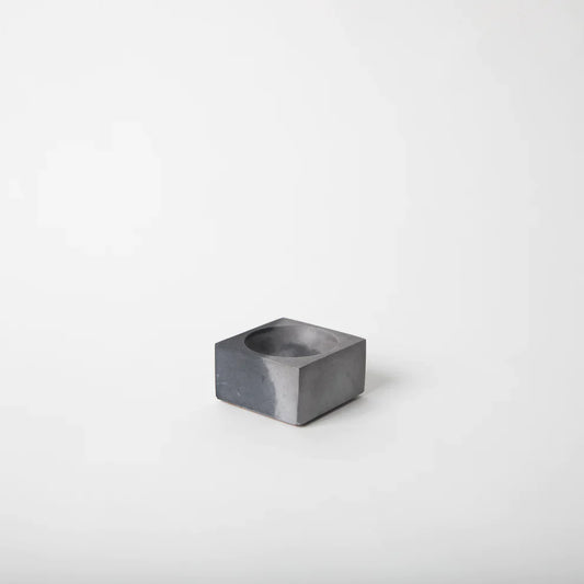 Marbled Square Incense Holder - Black & Grey