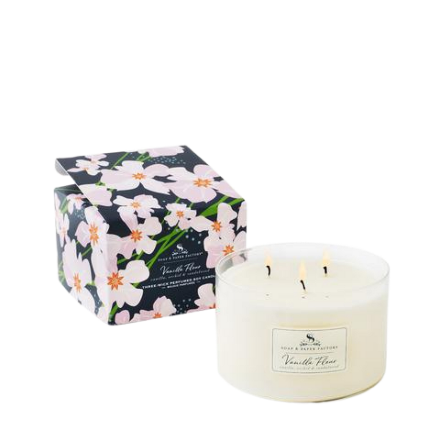 Soap & Paper Factory Vanilla Fleur Three-Wick Candle (18 oz) #10083703