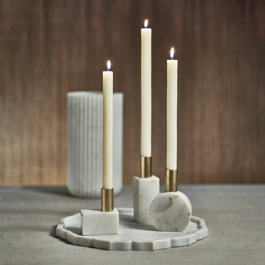 Marikina Marble Candle Holder - White