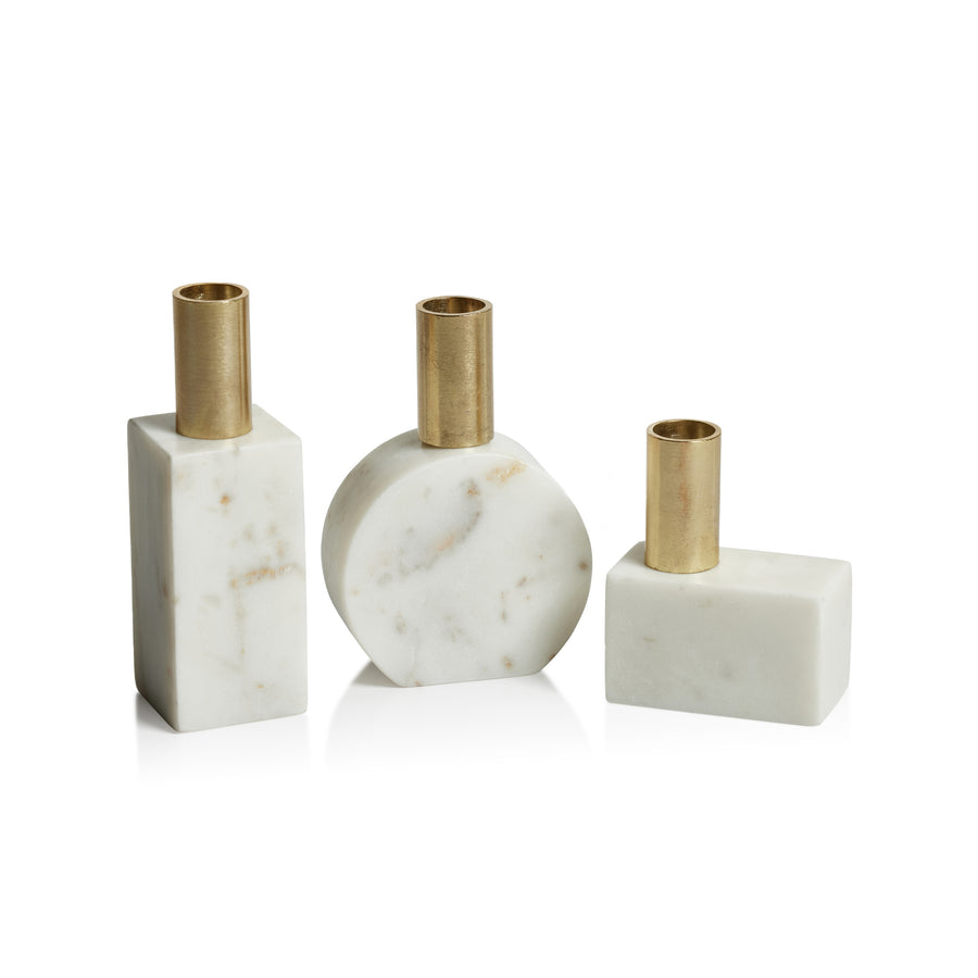 Marikina Marble Candle Holder - White