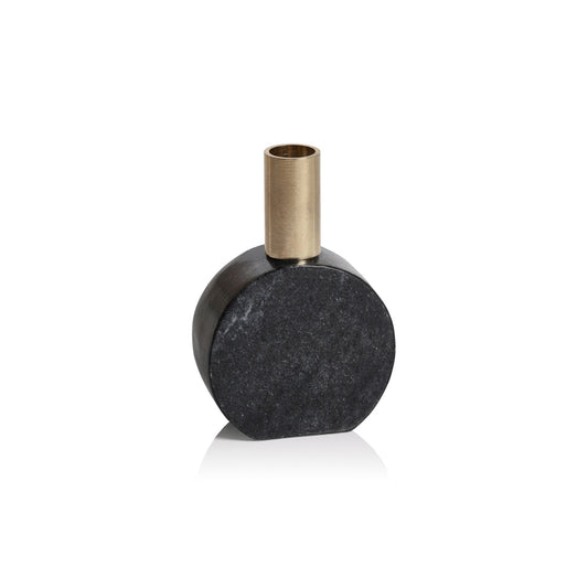 Marikina Marble Candle Holder - Black