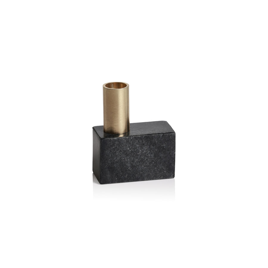 Marikina Marble Candle Holder - Black