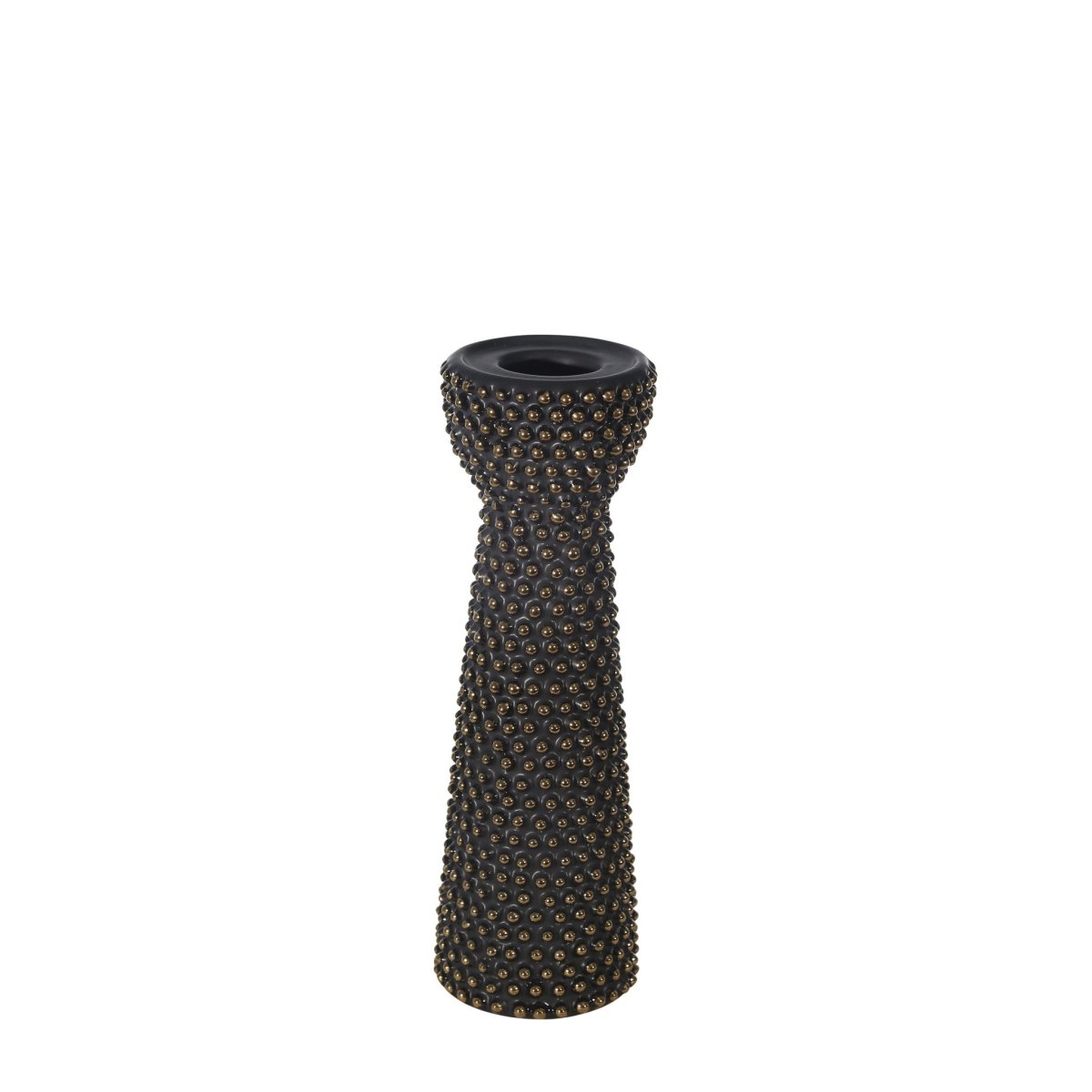 Sagebrook Home Black & Gold Ceramic Spike Candle Holder - lily & onyx