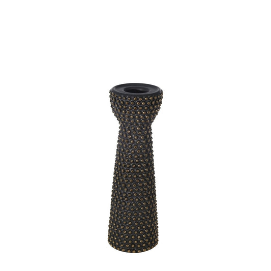 Sagebrook Home Black & Gold Ceramic Spike Candle Holder - lily & onyx