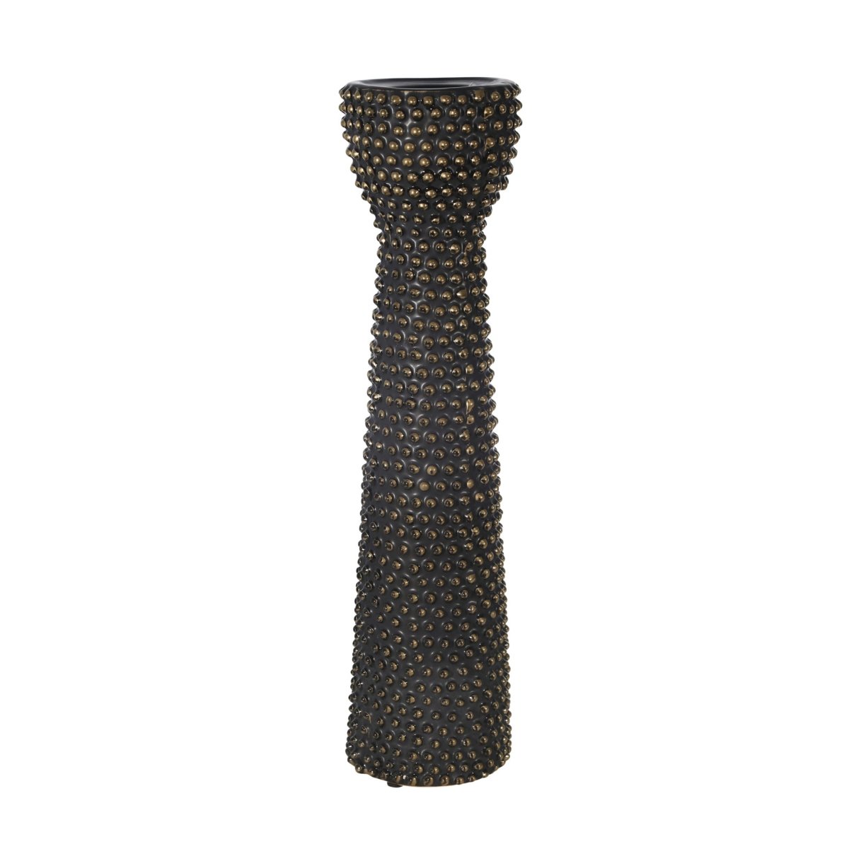 Sagebrook Home Black & Gold Ceramic Spike Candle Holder - lily & onyx