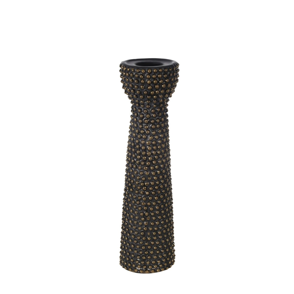 Sagebrook Home Black & Gold Ceramic Spike Candle Holder - lily & onyx