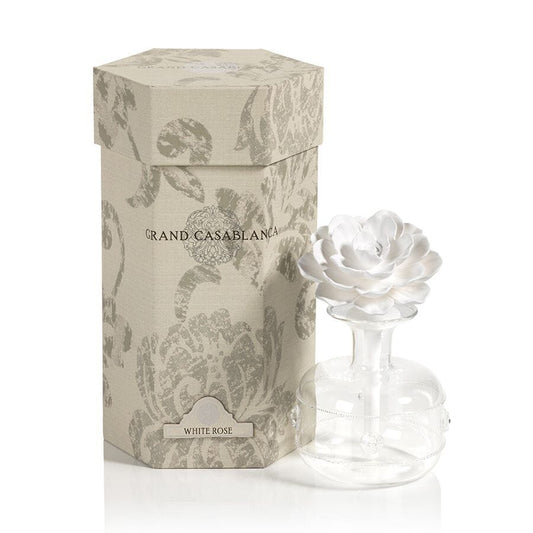 Casablanca Porcelain Diffuser - White Rose Home Decor Zodax Grand